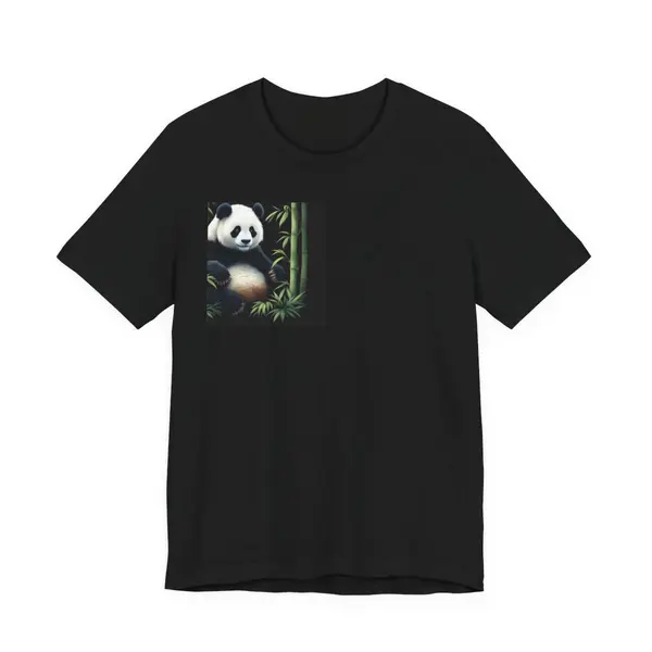 Giant panda in bamboo forest, watercolor painting