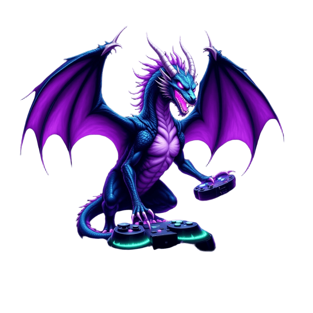 Dragon Emerging From Gaming Console