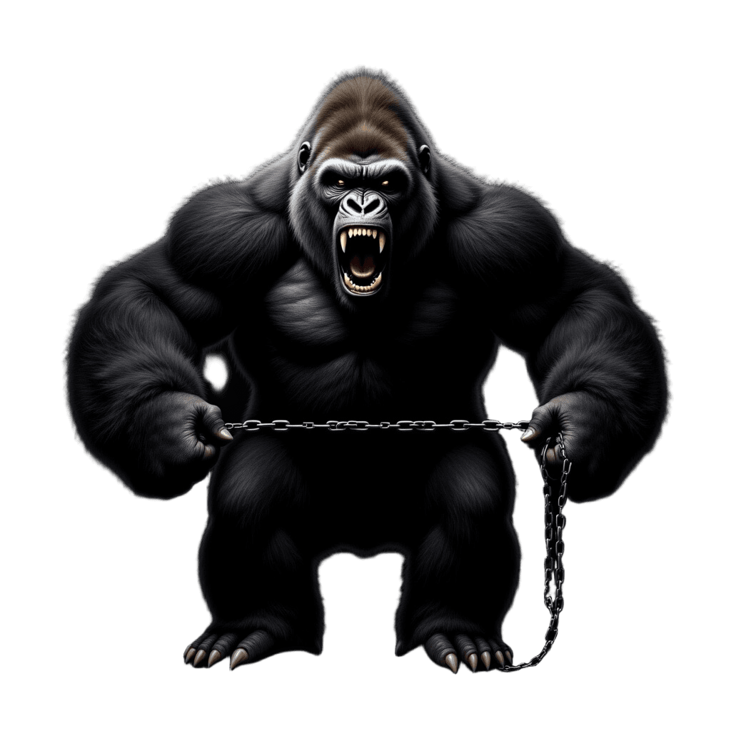 Gorilla Doing Deadlift with Chains