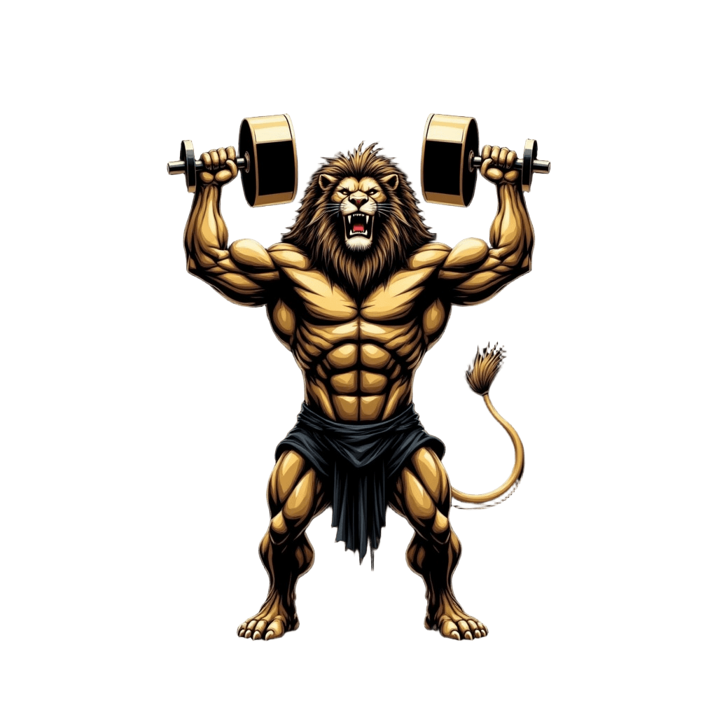 Lion Lifting Weights