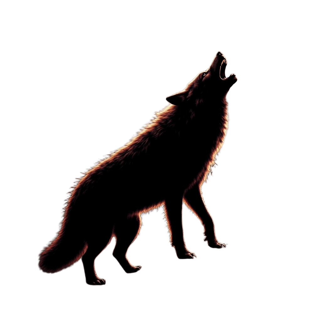 Werewolf Howling at Blood Moon