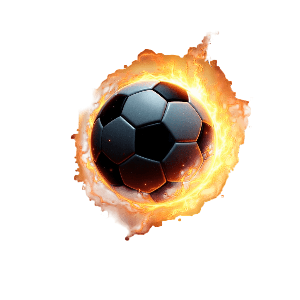 Basketball on Fire Going Through Hoop