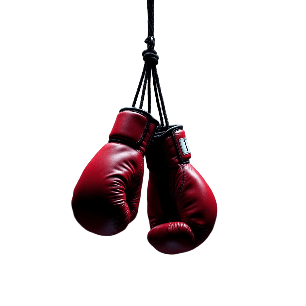 Boxing Gloves with Smoke and Spotlight