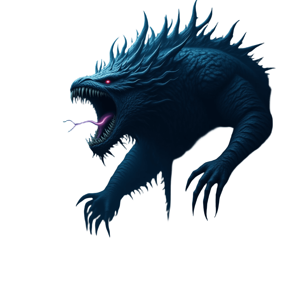 Deep Sea Monster with Bioluminescent Lure From Ocean Abyss