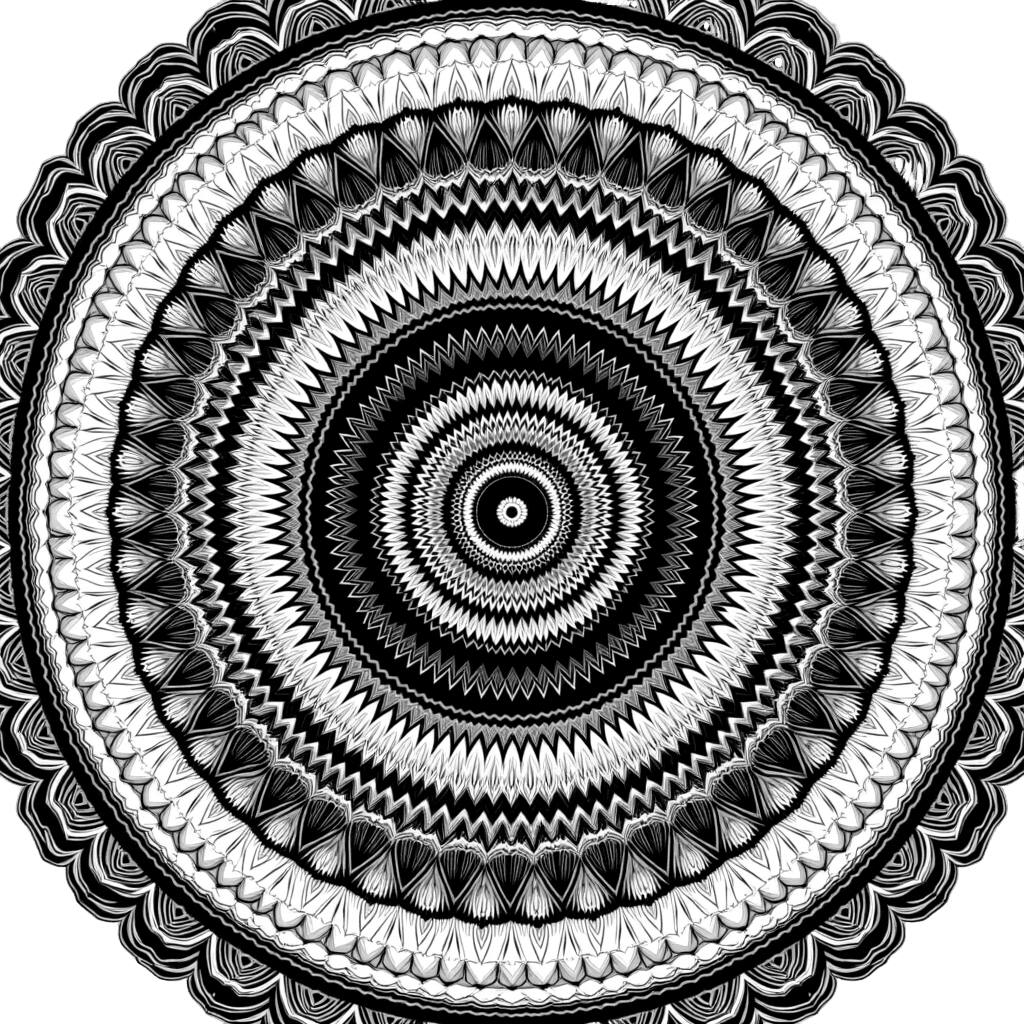 Mandala Pattern Made of Tiny Animals and Nature Elements