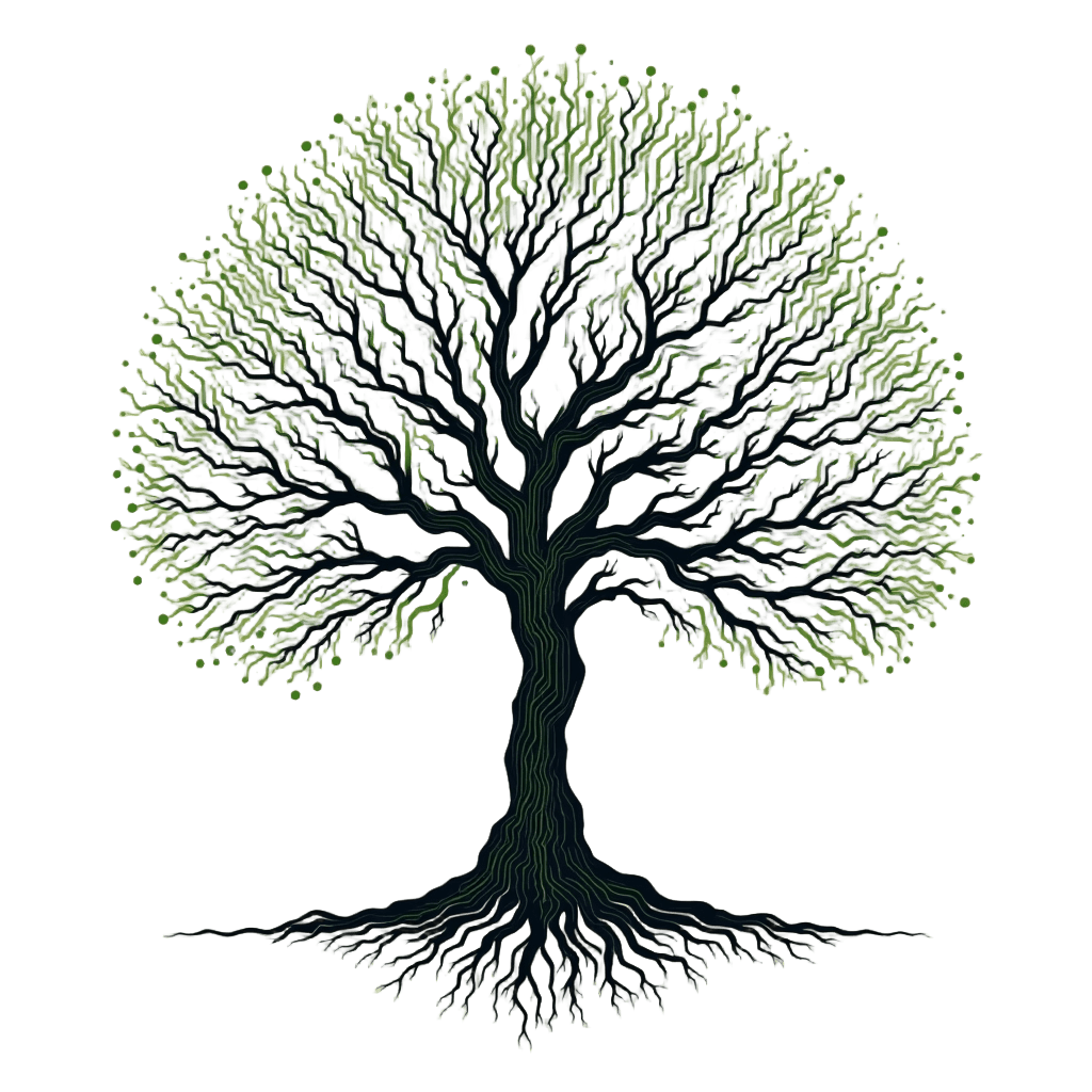 Tree of Life Formed by Circuit Board Traces