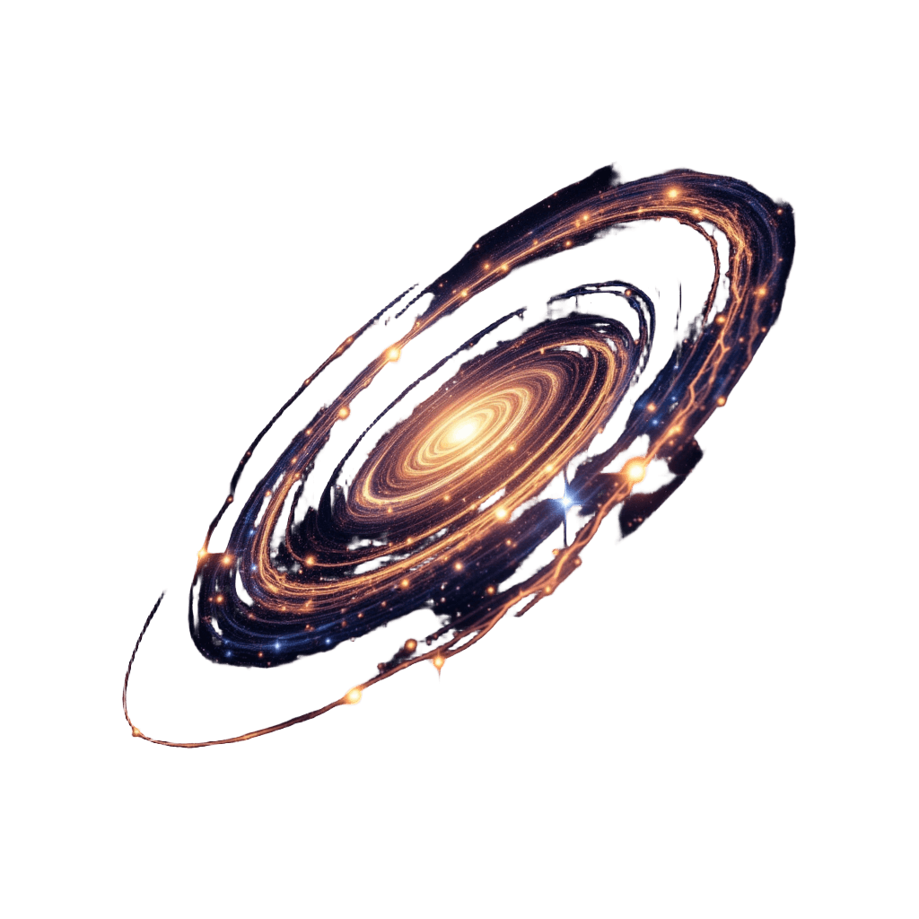 Atom Model Forming a Galaxy Spiral