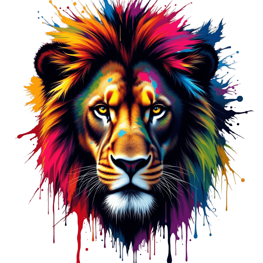 Graffiti Wildstyle Letters Forming Lion Face