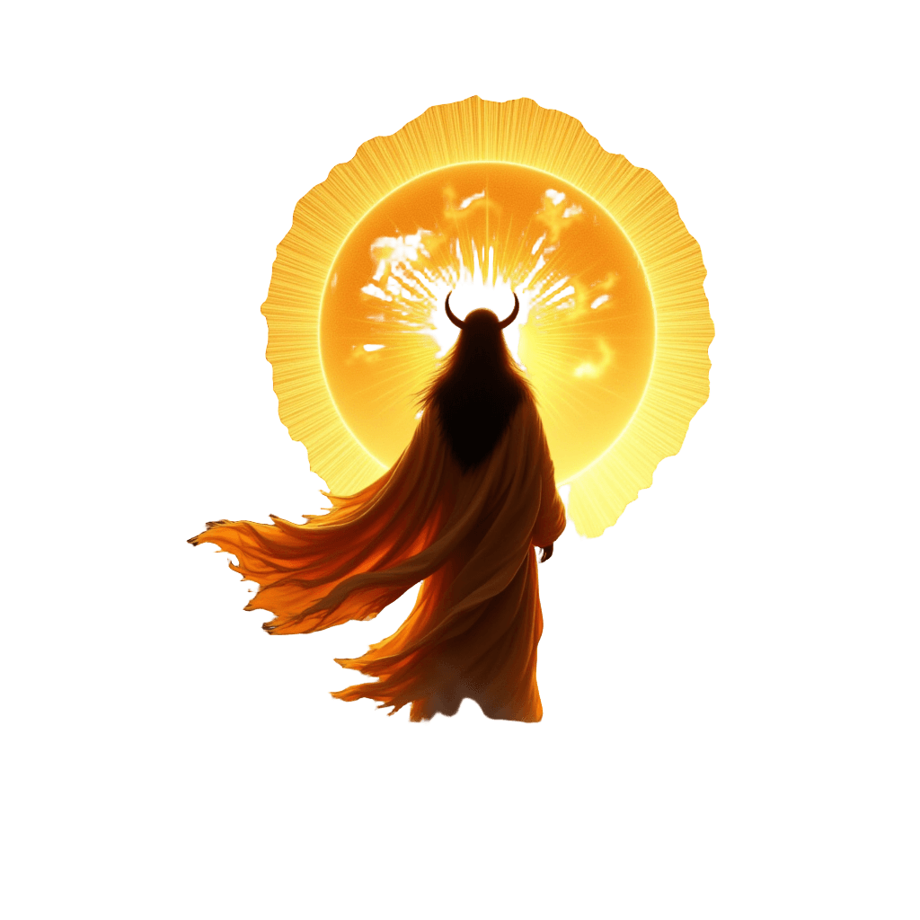 Japanese Sun Goddess Amaterasu in Golden Light