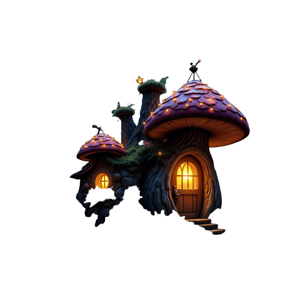 Cozy Mushroom House in Enchanted Forest