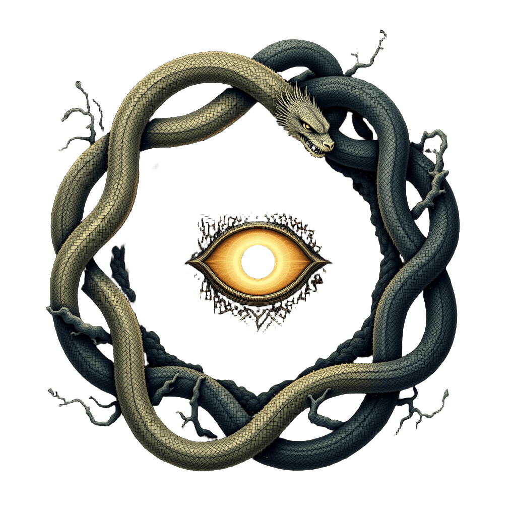 Ouroboros Infinity Symbol Around Open Eye