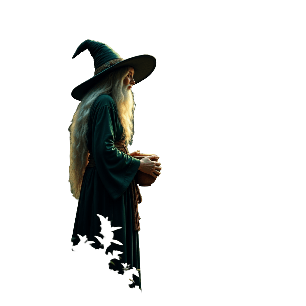 Witch Garden Greenhouse with Magical Herbs