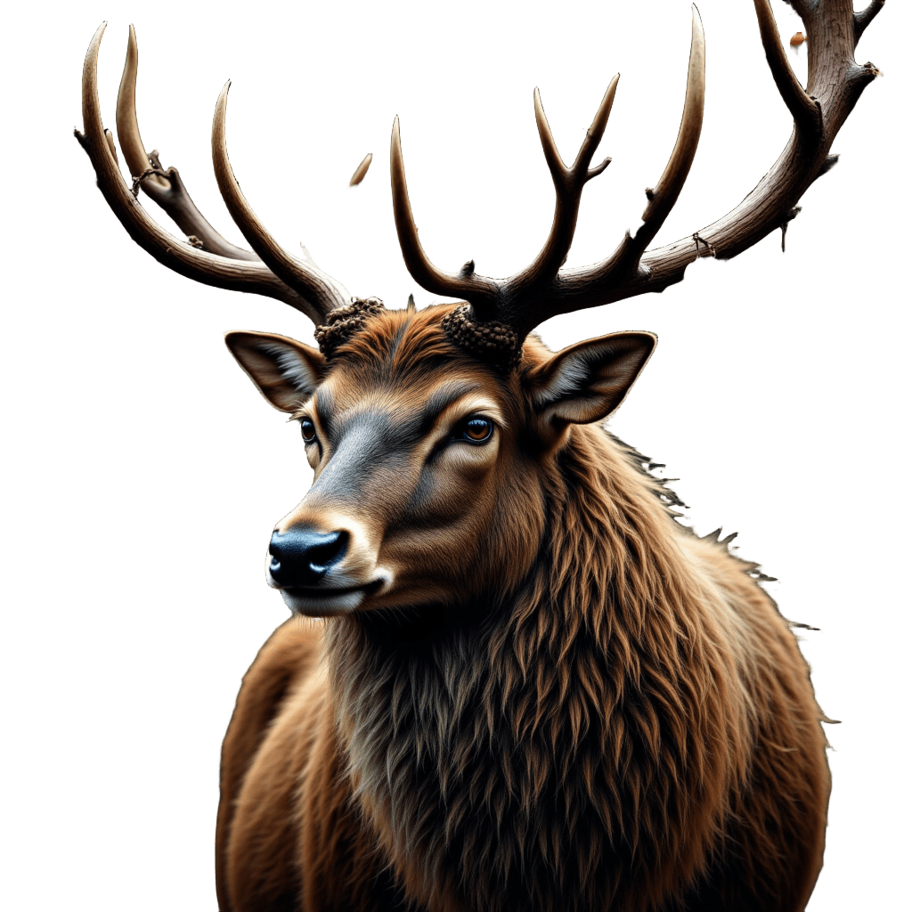 Celtic Stag with Oak Branch Antlers