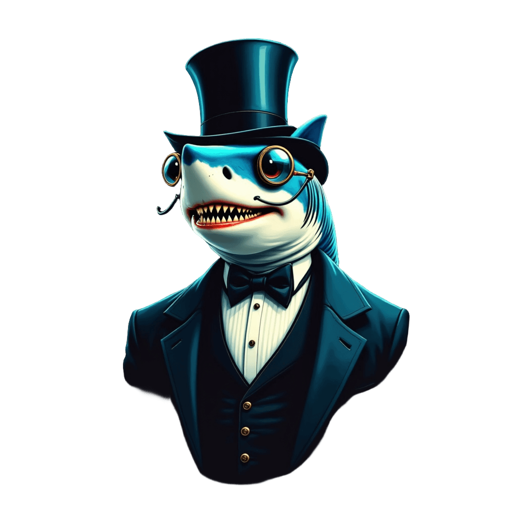 Shark Wearing Top Hat and Monocle