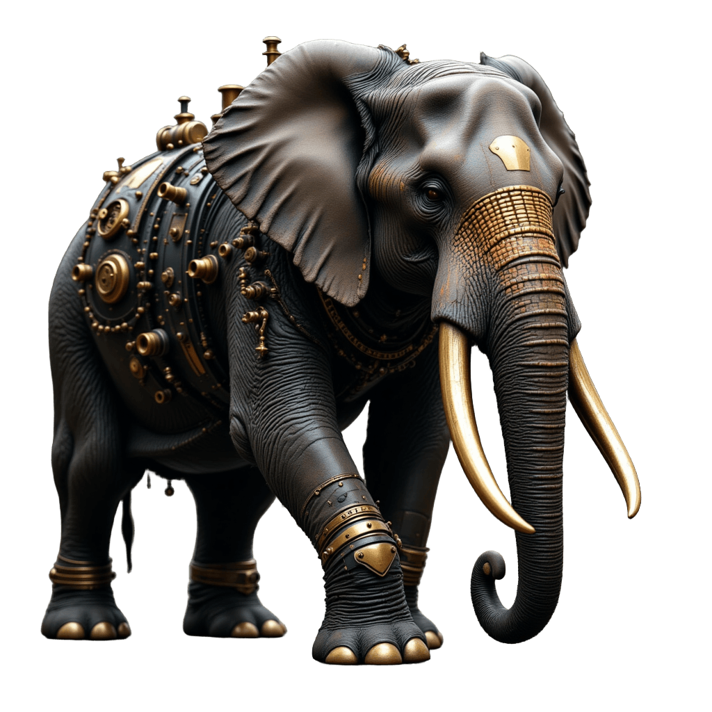 Steampunk Elephant Brass
