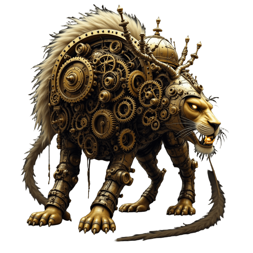 Steampunk Lion Gears