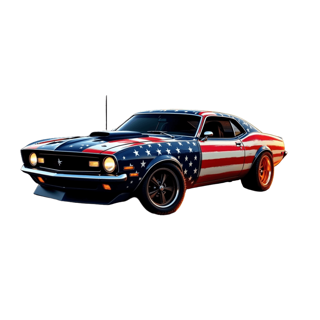 Flag Muscle Car
