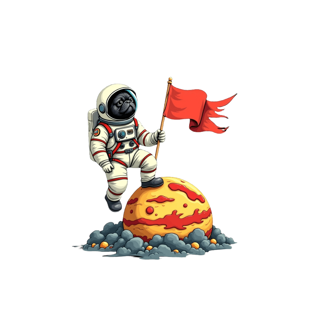 Pug Astronaut Pizza
