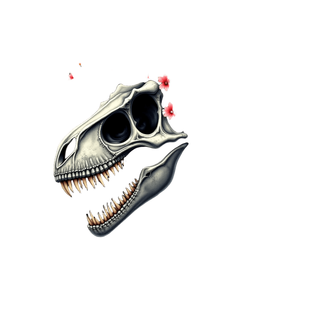 Dino Skull Flowers