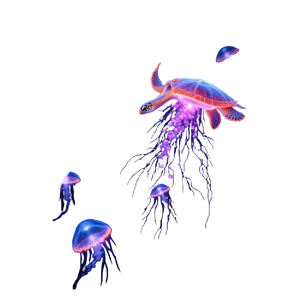 Turtle Jellyfish Glow