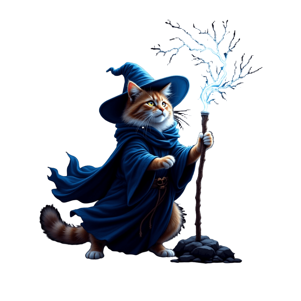 Wizard Cat Lightning