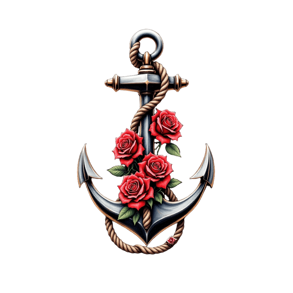 Anchor Tattoo Roses