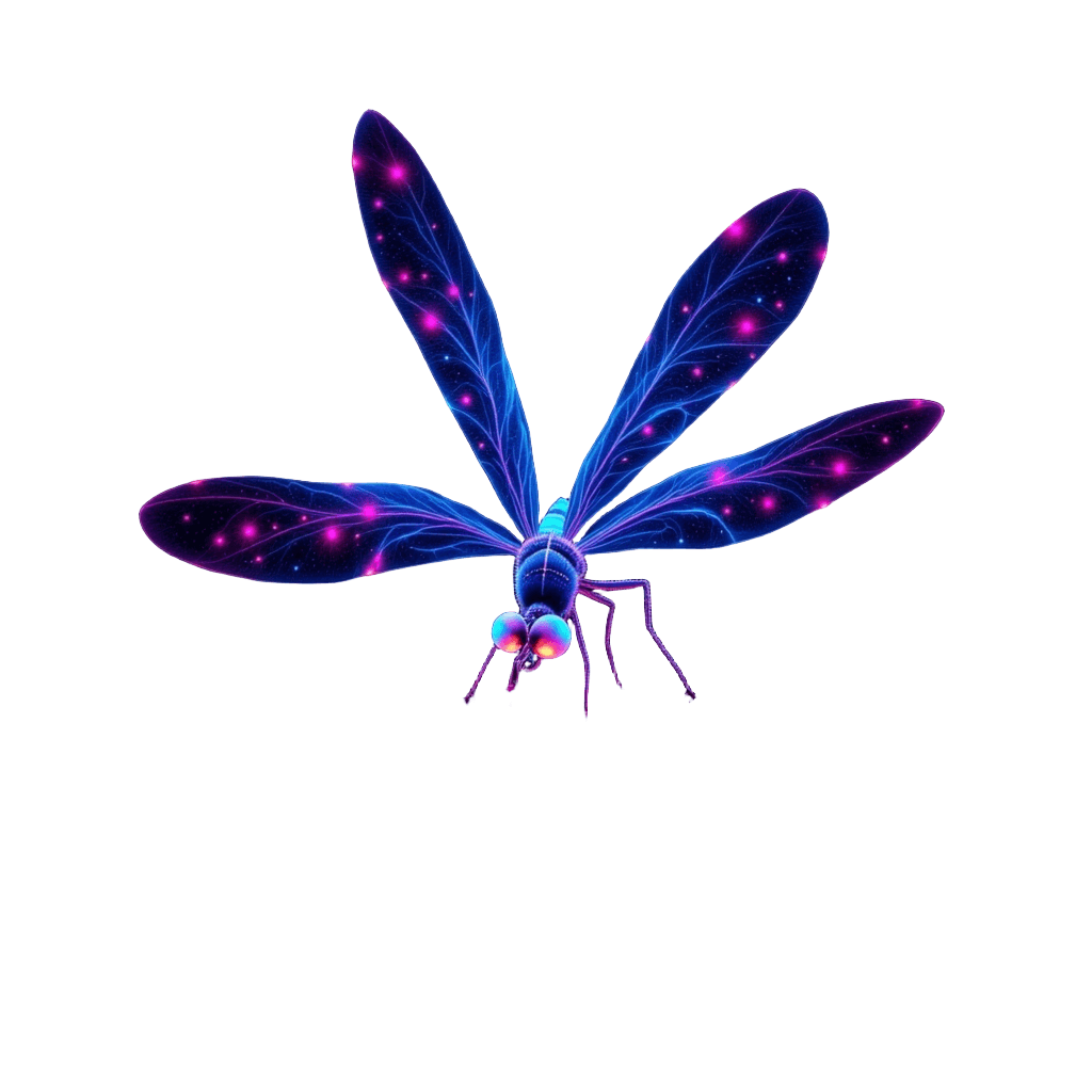 Neon Dragonfly Pond