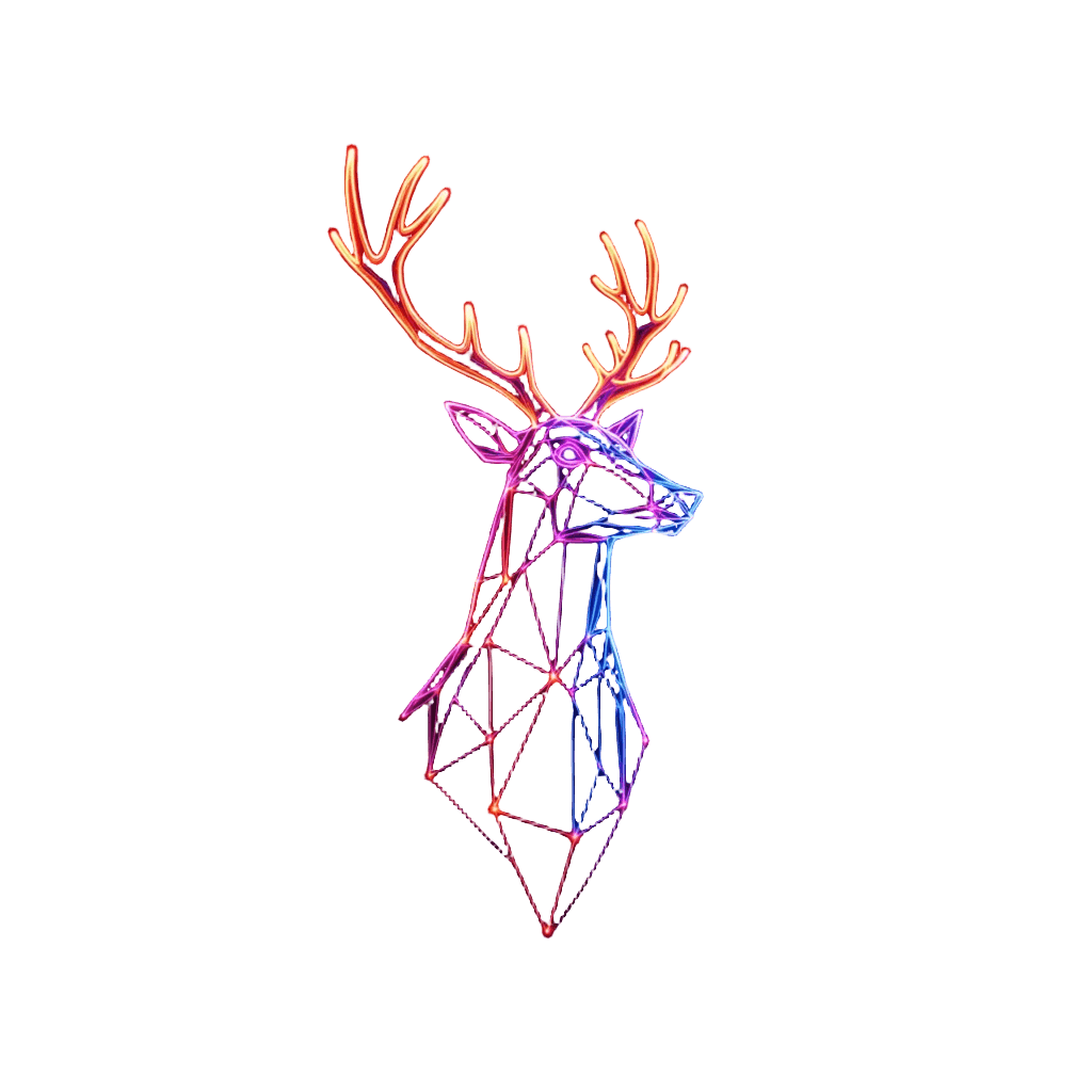 Neon Reindeer Geo