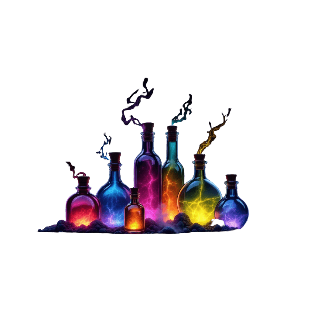 Potion Bottles Glow
