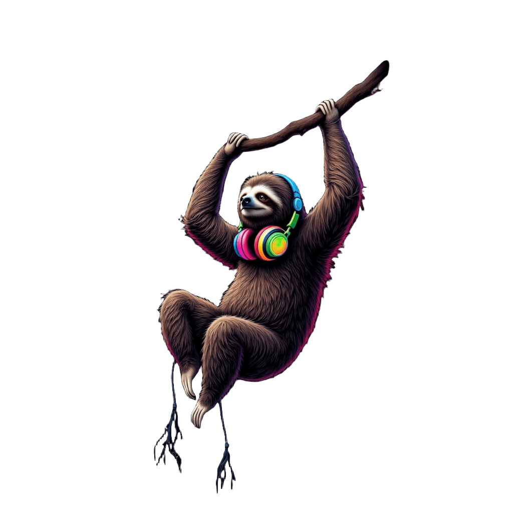 Sloth Headphones Vibe