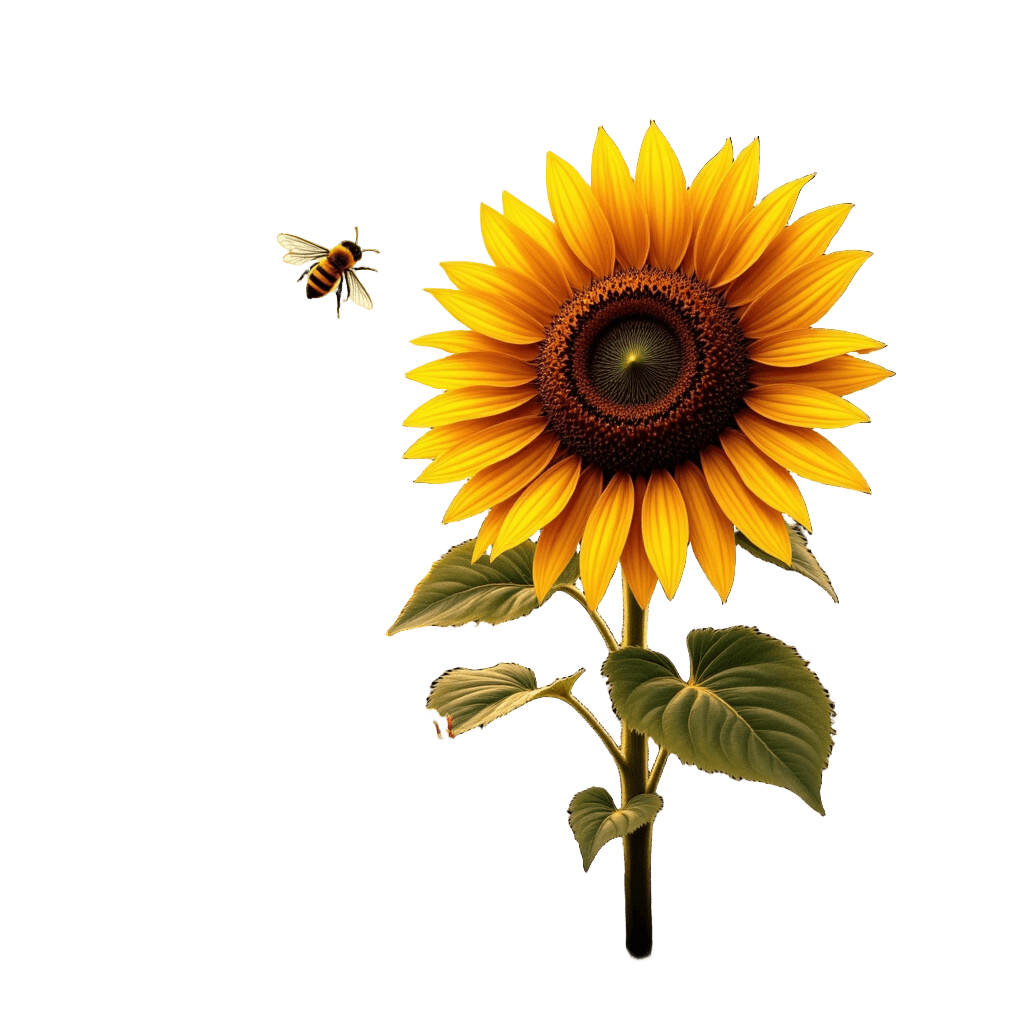 Sunflower Bee Golden