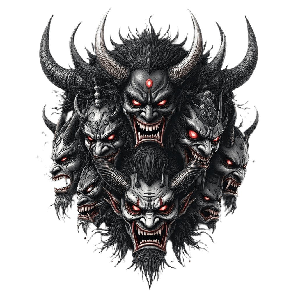 A Collection of Japanese Demon Masks — Oni