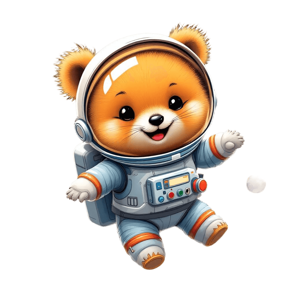 An Adorable Quokka in a Tiny Astronaut Suit Floating in Space