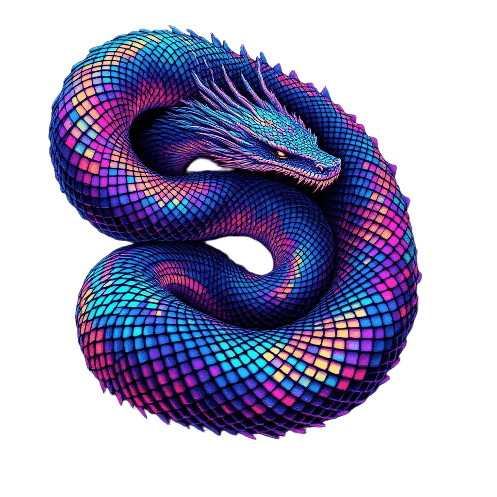 A Massive Serpent with Scales That Shift Through Every Color of the Rainbow