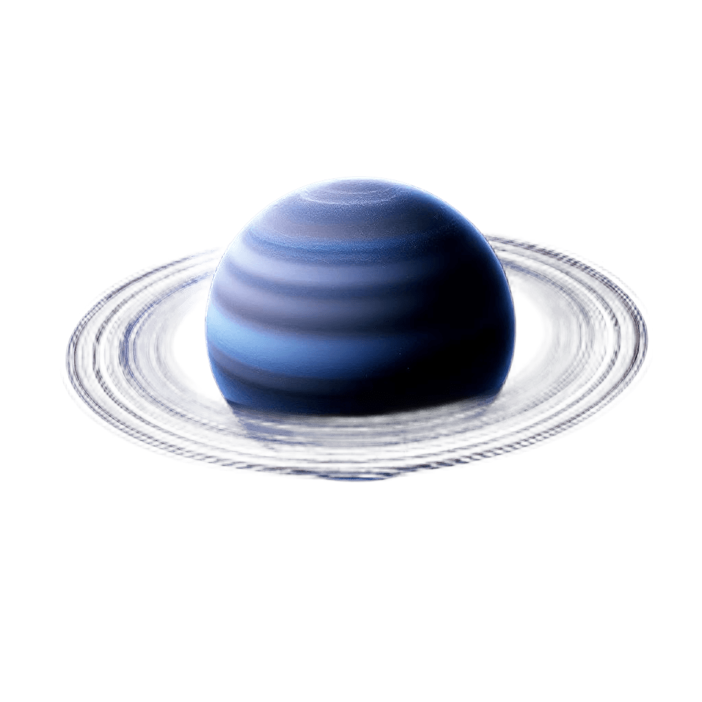 The Planet Uranus with Its Unique Sideways Rings Beautifully Illuminated