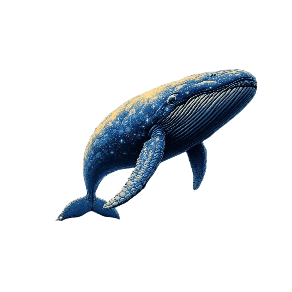 A Cosmic Leviathan Whale Swimming Through Nebulae