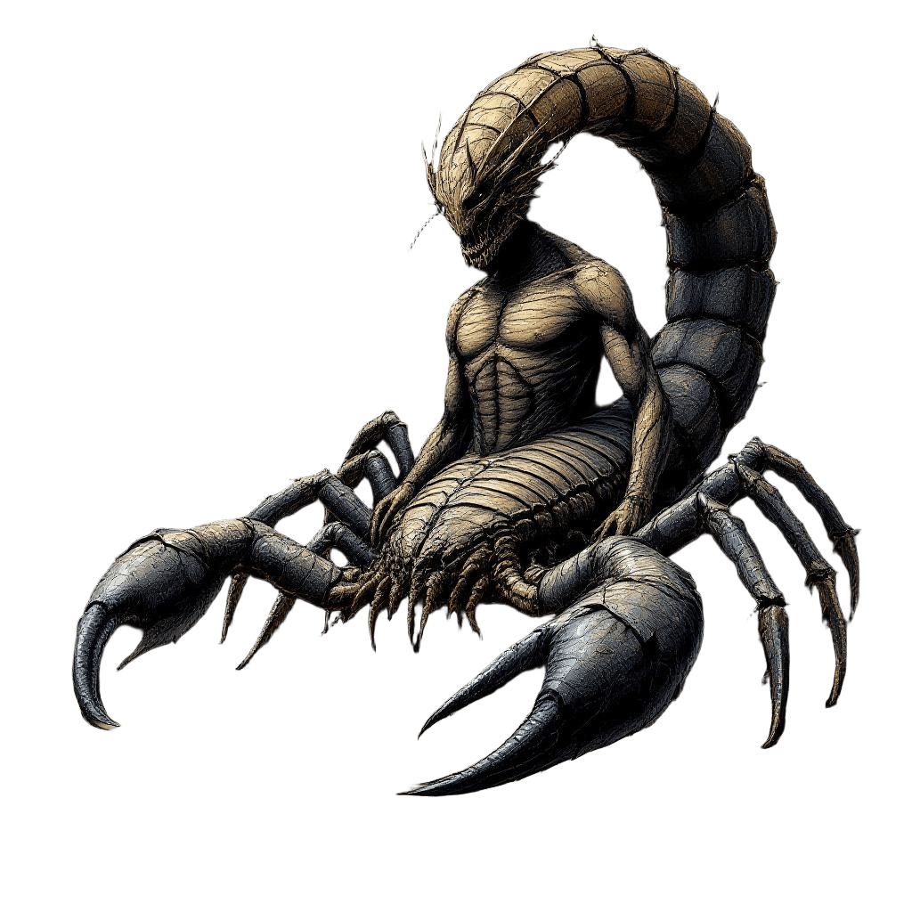 A Massive Scorpion King with a Human Torso Emerging From Its Back