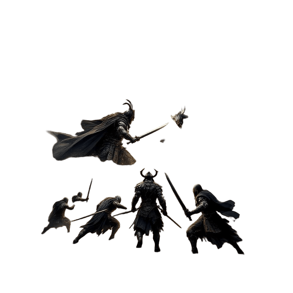 A Massive Battle Arena with Warriors From Different Eras Clashing — Samurai