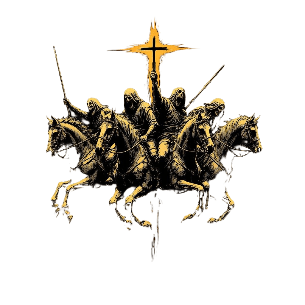 The Four Horsemen of the Apocalypse Riding Together — War
