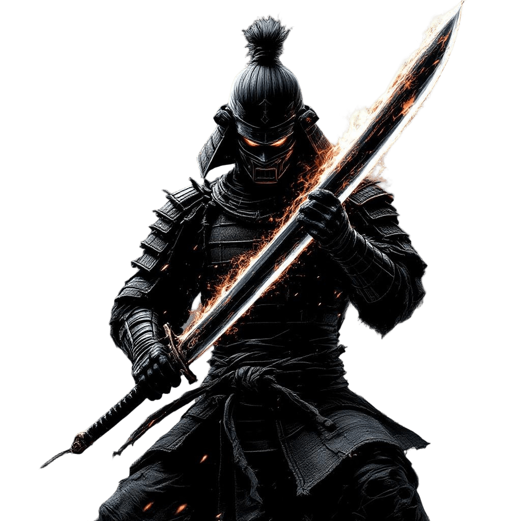 A Samurai Holding a Blade Made of Pure Obsidian