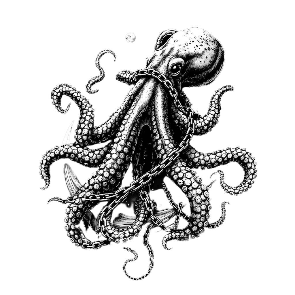 A Giant Octopus Wrapped Around a Ship's Anchor