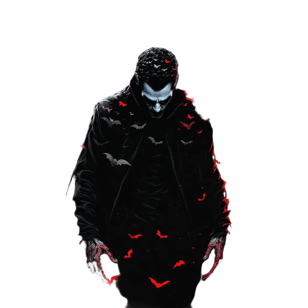 A Vampire Mid-transformation Into a Swarm of Bats