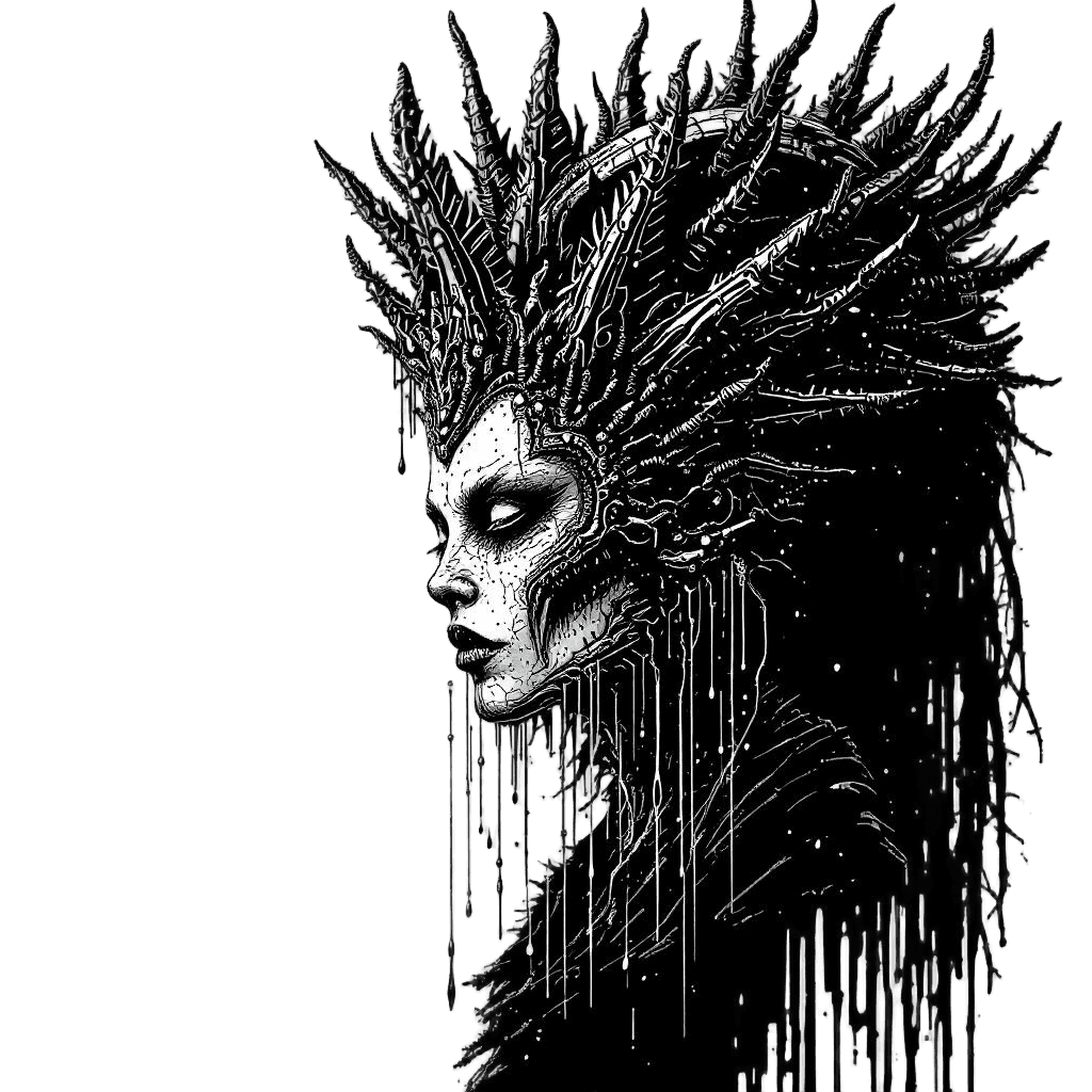 An Alien Queen with Elaborate Crown-like Head Crest