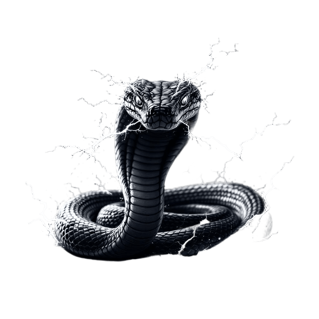 A Black Mamba in Lightning-fast Strike Position