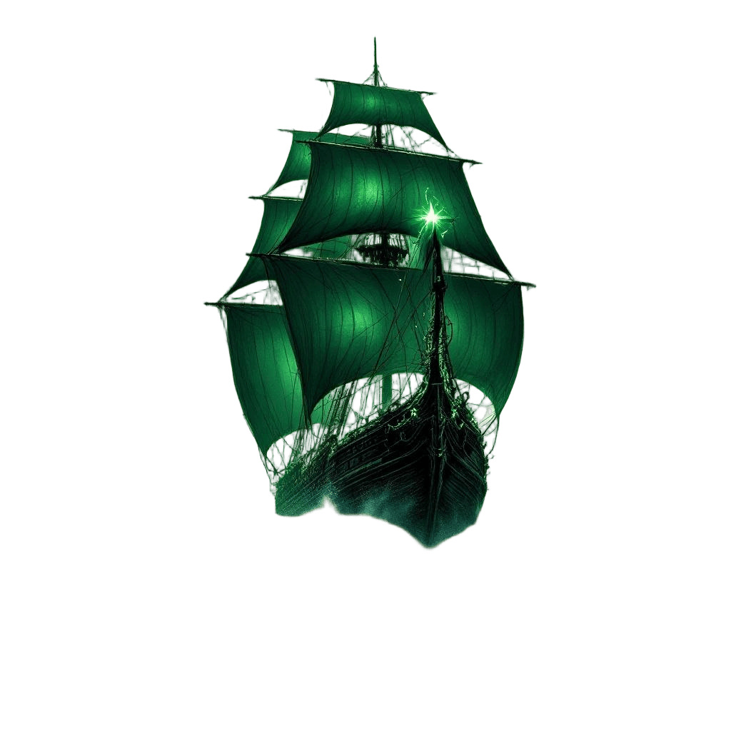 The Flying Dutchman Ghost Ship Emerging From a Massive Storm