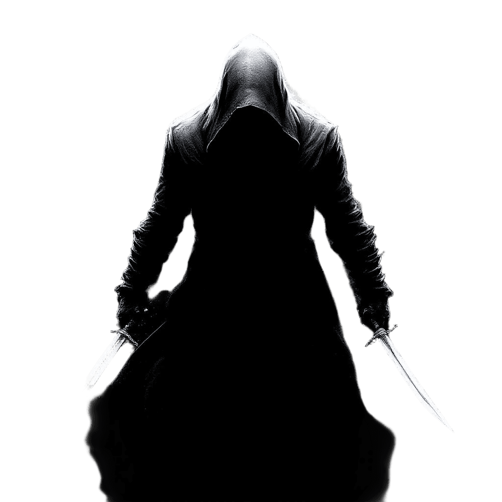 An Assassin Emerging From Pure Shadow