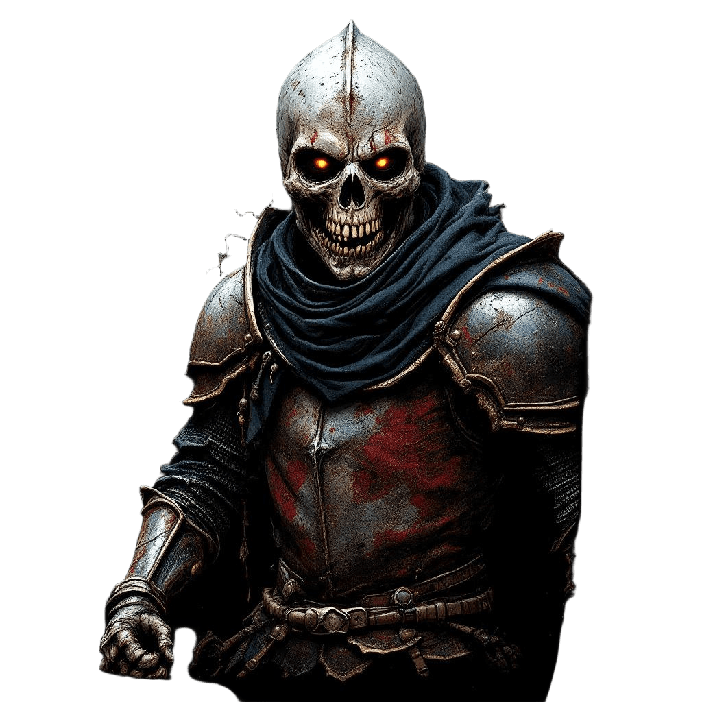 A Zombie in Rusted Medieval Knight Armor