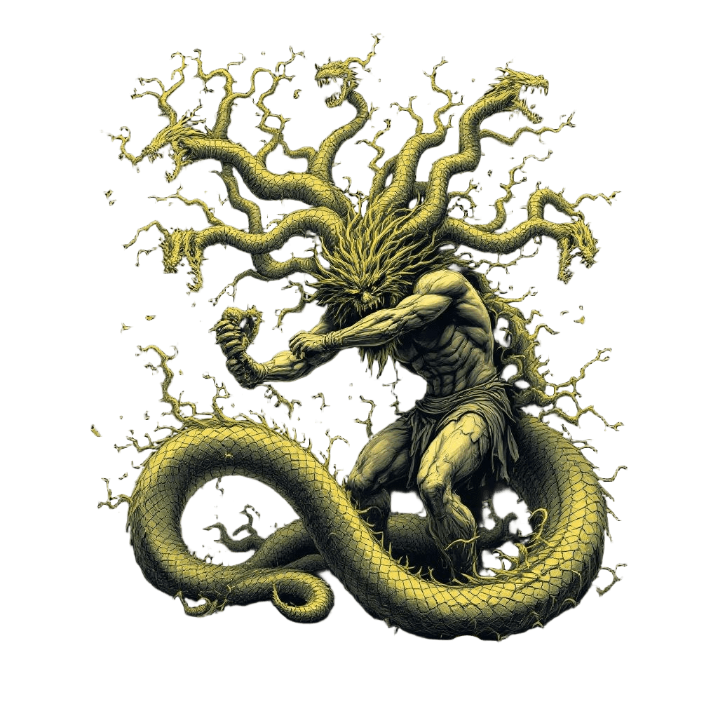 Hercules Fighting the Multi-headed Hydra