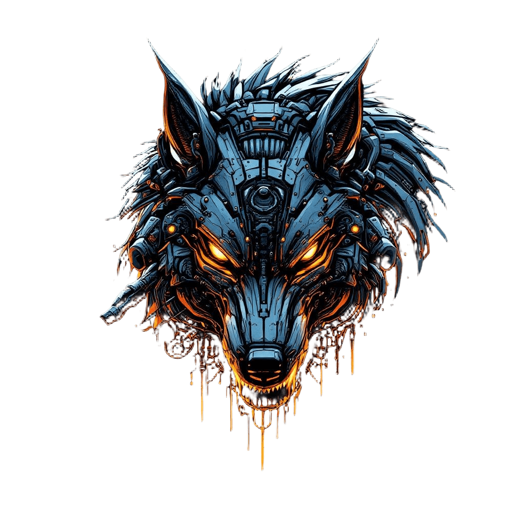 A Wolf Made of Iron Plates and Mechanical Parts