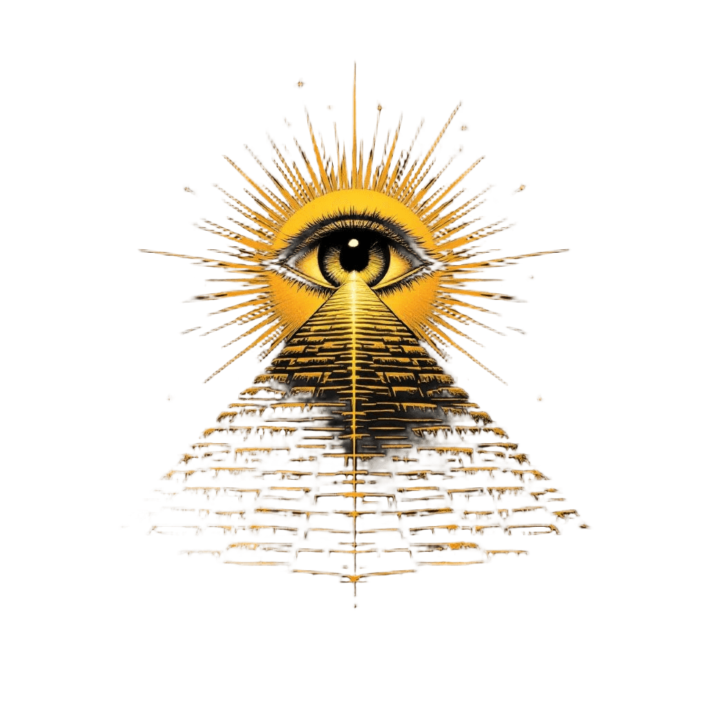 An All-seeing Eye Atop a Golden Pyramid